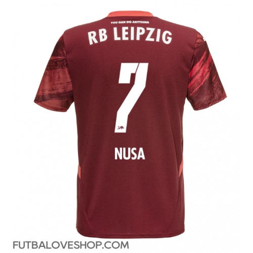 Dres RB Leipzig Antonio Nusa #7 Preč 2024-25 Krátky Rukáv
